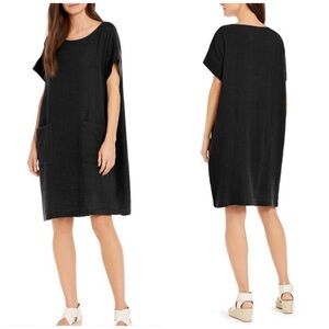 Eileen Fisher gauze organic cotton shift dress size small